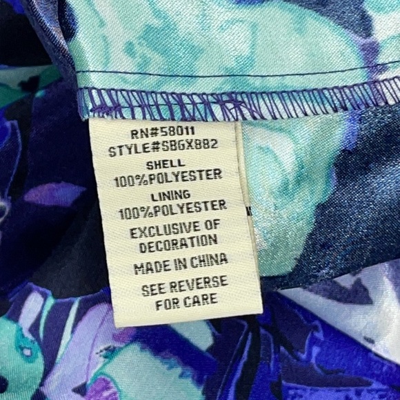 Sangria•Floral Printed A-Line Dress - Picture 12 of 14